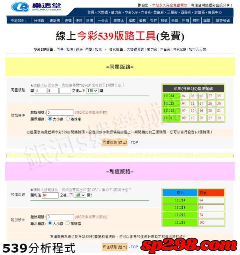 539分析程式