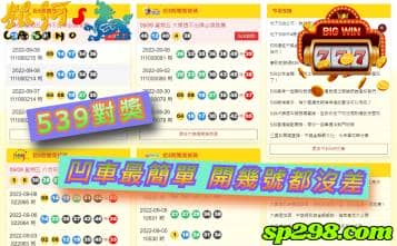 539對獎，若是不想辛苦的猜會開幾號，凹車是你的好朋友