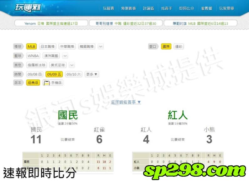 速報即時比分