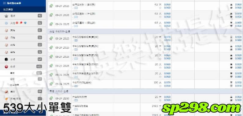 539大小單雙
