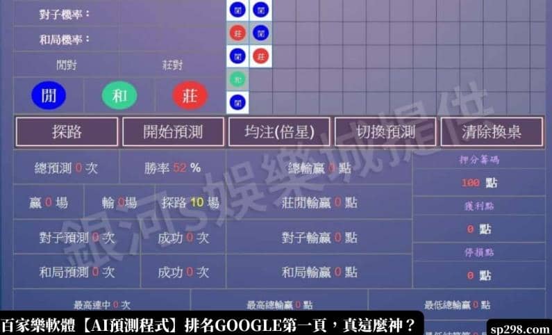 百家樂軟體【AI預測程式】排名GOOGLE第一頁，真這麼神？