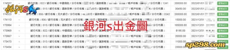 銀河S娛樂城出金證明