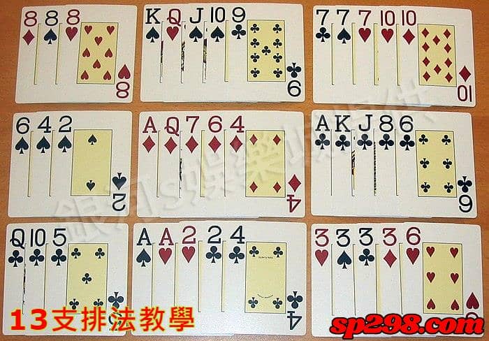 13支排法教學-牌型大小與13支秘訣